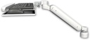 AccessMount™ Ultra 182 Arm desk mount with a 1" riser and a wrist-rest keyboard tray