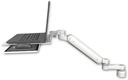 AccessMount™ Ultra 182 Arm desk mount with a 1" riser Laptop tray, slider, and an 6" arm