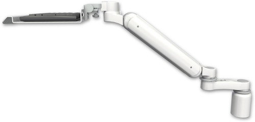 AccessMount™ Ultra 182 Arm desk mount with a 3" riser, a 12" keyboard tray, and an 6" arm