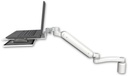AccessMount™ Ultra 182 Arm desk mount with a 3" riser Laptop tray, slider, and an 11" arm