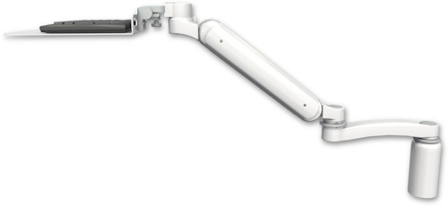 AccessMount™ Ultra 182 Arm desk mount with a 5" riser, a 12" flat keyboard tray, and an 11" arm