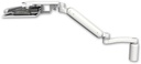 AccessMount™ Ultra 182 Arm desk mount with a 5" riser, a work surface tray and slide-out keyboard tray, and an 11" arm