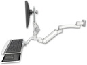 AccessMount™ Inverted Ultra 180 Heavy Duty Arm with Paralink monitor mount 3.5" wall mount, a wrist-rest keyboard tray, and an 11" arm