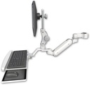 AccessMount™ Inverted Ultra 180 Arm with Paralink monitor mount mount for a 1.75" pole and a wrist-rest keyboard tray