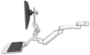 AccessMount™ Inverted Ultra 180 Arm with Paralink monitor mount mount for a 2" pole, a 12" flat keyboard tray, and an 11" arm