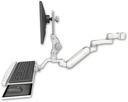 AccessMount™ Inverted Ultra 180 Arm with Paralink monitor mount mount for a 2" pole, a wrist-rest keyboard tray, and an 6" arm