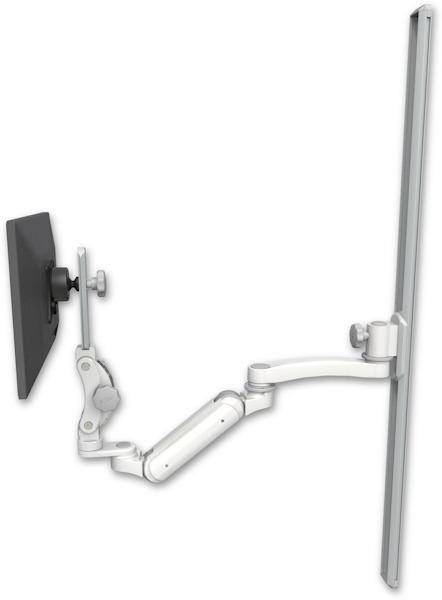 AccessMount™ Inverted Ultra 180 Arm with Paralink monitor mount mount on a 50" wall track slider and an 11" arm