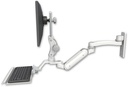 AccessMount™ Inverted Ultra 180 Arm with Paralink monitor mount wall mount, a 12" keyboard tray, and an 11" arm