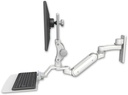 AccessMount™ Inverted Ultra 180 Arm with Paralink monitor mount wall mount, a 12" flat keyboard tray, and an 6" arm