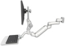 AccessMount™ Inverted Ultra 180 Arm with Paralink monitor mount 3.5" wall mount, a 12" flat keyboard tray, and an 6" arm