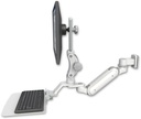 AccessMount™ Inverted Ultra 180 Arm with Paralink monitor mount 3.5" wall mount and a 12" flat keyboard tray