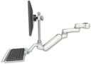 AccessMount™ Inverted Ultra 180 Heavy Duty Arm with EV710 monitor mount mount for a 1.5" pole, a 12" keyboard tray, and an 6" arm