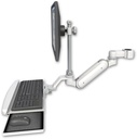 AccessMount™ Inverted Ultra 180 Heavy Duty Arm with EV710 monitor mount mount for a 1.75" pole and a wrist-rest keyboard tray