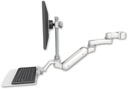 AccessMount™ Inverted Ultra 180 Heavy Duty Arm with EV710 monitor mount mount for a 2" pole, a 12" flat keyboard tray, and an 6" arm
