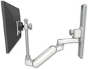 AccessMount™ Inverted Ultra 180 Heavy Duty Arm with EV710 monitor mount mount on a 19" wall track slider and an 6" arm
