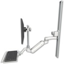 AccessMount™ Inverted Ultra 180 Heavy Duty Arm with EV710 monitor mount mount on a 36" wall track slider, a 12" keyboard tray, and an 6" arm