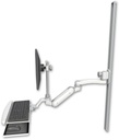 AccessMount™ Inverted Ultra 180 Heavy Duty Arm with EV710 monitor mount mount on a 50" wall track slider, a wrist-rest keyboard tray, and an 11" arm