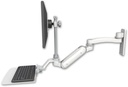AccessMount™ Inverted Ultra 180 Heavy Duty Arm with EV710 monitor mount wall mount, a 12" flat keyboard tray, and an 11" arm