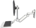 AccessMount™ Inverted Ultra 180 Heavy Duty Arm with EV710 monitor mount wall mount, a 12" flat keyboard tray, and an 6" arm