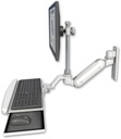 AccessMount™ Inverted Ultra 180 Heavy Duty Arm with EV710 monitor mount wall mount and a wrist-rest keyboard tray