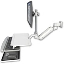 AccessMount™ Inverted Ultra 180 Heavy Duty Arm with EV710 monitor mount 3.5" wall mount and a work surface tray and slide-out keyboard tray