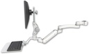 AccessMount™ Inverted Ultra 180 Heavy Duty Arm with Paralink monitor mount mount for a 1.75" pole, a 12" flat keyboard tray, and an 11" arm