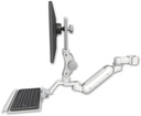AccessMount™ Inverted Ultra 180 Heavy Duty Arm with Paralink monitor mount mount for a 2" pole and a 12" keyboard tray