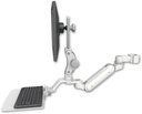 AccessMount™ Inverted Ultra 180 Heavy Duty Arm with Paralink monitor mount mount for a 2" pole and a 12" flat keyboard tray