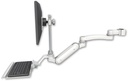 AccessMount™ Inverted Ultra 180 Arm with EV710 monitor mount mount for a 1.5" pole, a 12" keyboard tray, and an 11" arm