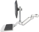 AccessMount™ Inverted Ultra 180 Arm with EV710 monitor mount mount for a 1.5" pole and a 12" flat keyboard tray