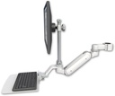 AccessMount™ Inverted Ultra 180 Arm with EV710 monitor mount mount for a 1.75" pole and a 12" flat keyboard tray