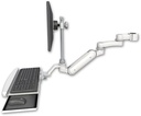 AccessMount™ Inverted Ultra 180 Arm with EV710 monitor mount mount for a 1.75" pole, a wrist-rest keyboard tray, and an 6" arm