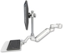 AccessMount™ Inverted Ultra 180 Arm with EV710 monitor mount mount for a 2" pole and a 12" flat keyboard tray