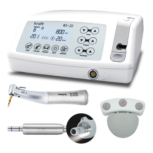 Ki-20 Krafit Optic Implant System 20:1 Complete Set Includes Controller, Pedal, Motor & 20:1 Optic Angle