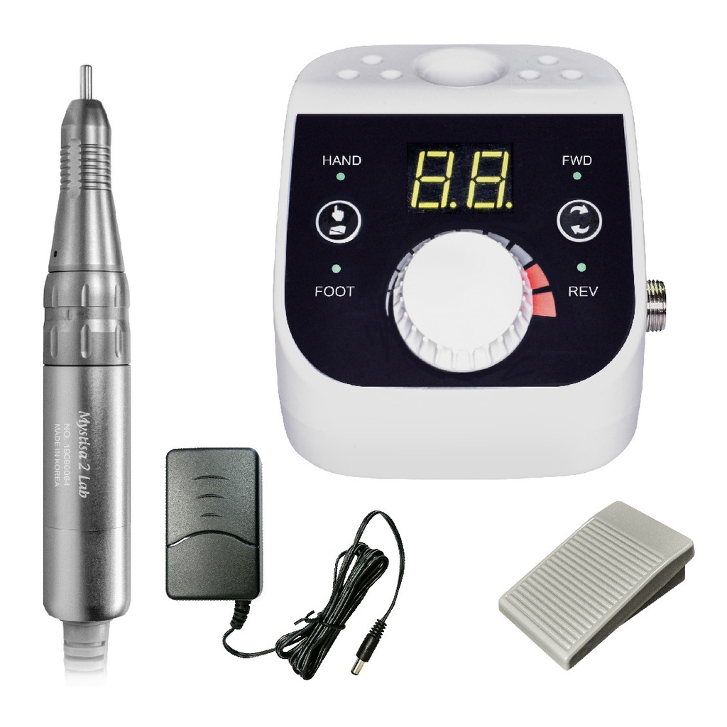 Mystisa 2 Brushless Table Control Box & Lab Handpiece
w/ 3/32" Collet