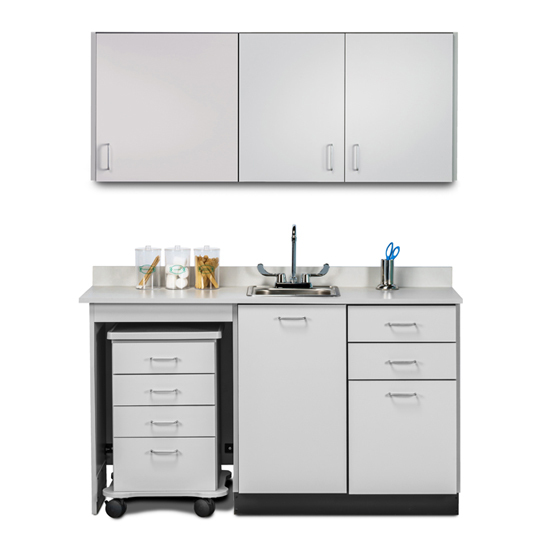 60" Cart-Mate Classic Laminate Upper & Lower cabinet set ONLY MIDDLE LEFT