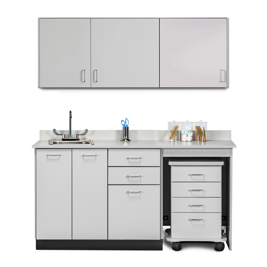 66" Cart-Mate Classic Laminate Upper & Lower cabinet set ONLY MIDDLE RIGHT 