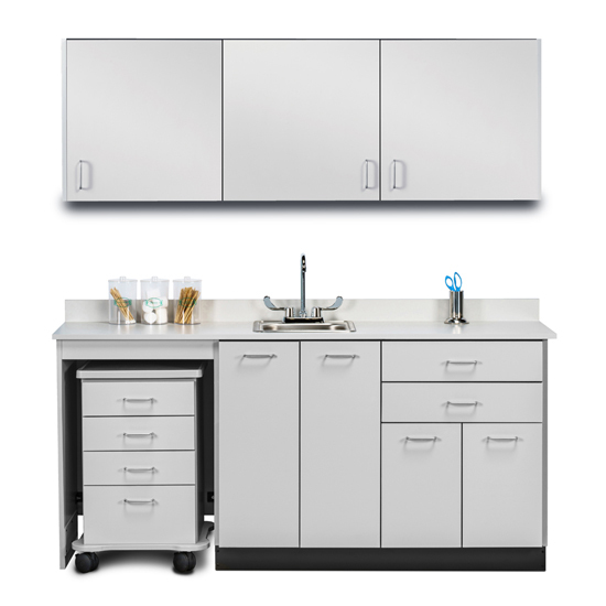 72" Cart-Mate Classic Laminate Upper & Lower cabinet set ONLY MIDDLE LEFT