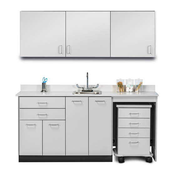 72" Cart-Mate Classic Laminate Upper & Lower cabinet set ONLY MIDDLE RIGHT 