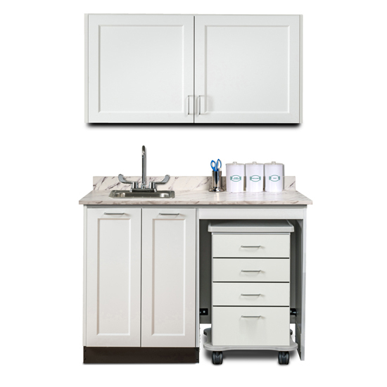48" Cart-Mate Fashion Finish Upper & Lower cabinet set only RIGHT