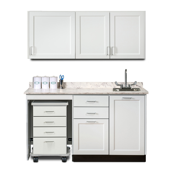 60" Cart-Mate Fashion Finish Upper & Lower cabinet set ONLY LEFT
