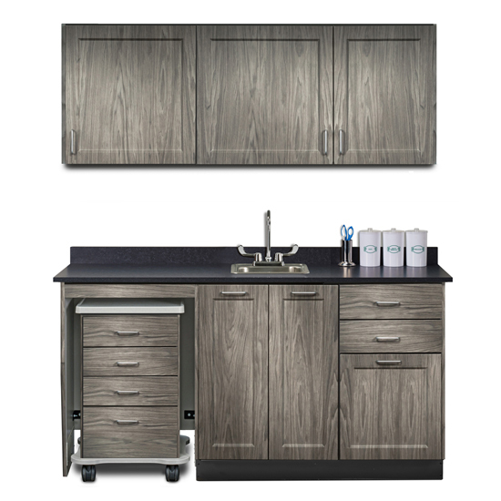 60" Cart-Mate Fashion Finish Upper & Lower cabinet set ONLY MIDDLE LEFT