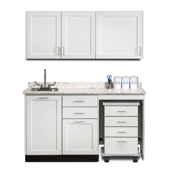 60" Cart-Mate Fashion Finish Upper & Lower cabinet set ONLY RIGHT 
