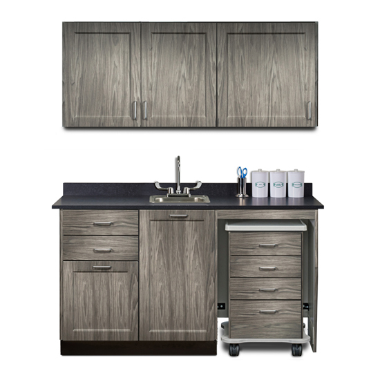 60" Cart-Mate Fashion Finish Upper & Lower cabinet set ONLY MIDDLE RIGHT 