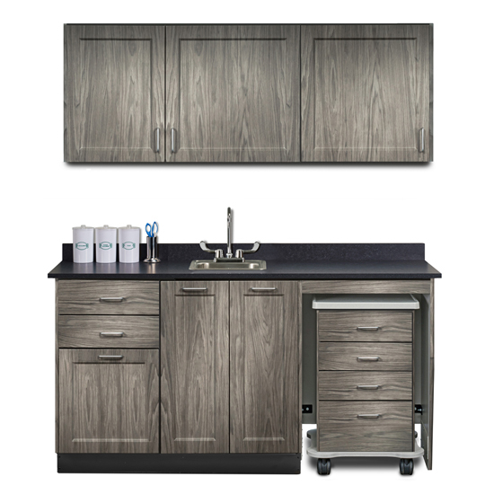 66" Cart-Mate Fashion Finish Upper & Lower cabinet set ONLY MIDDLE RIGHT 