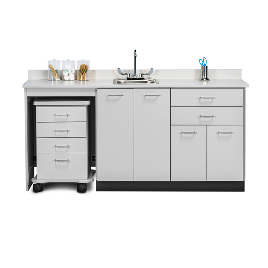 72" Cart-Mate w/cart LEFT & Double door MIDDLE 
