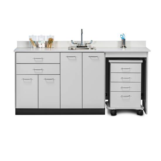 72" Cart-Mate w/cart RIGHT & Double door MIDDLE 