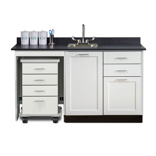 60" Cart-Mate w/cart LEFT & single door MIDDLE 