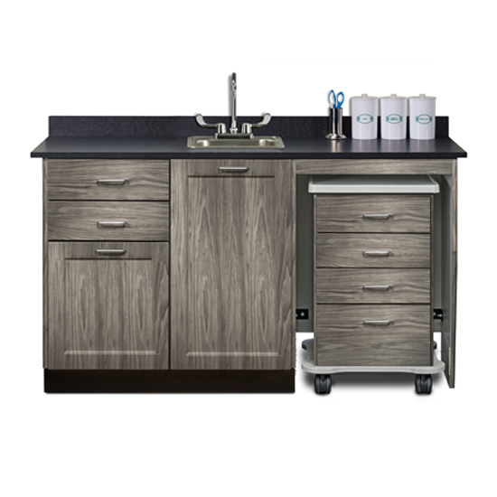 60" Cart-Mate w/cart RIGHT & single door MIDDLE 