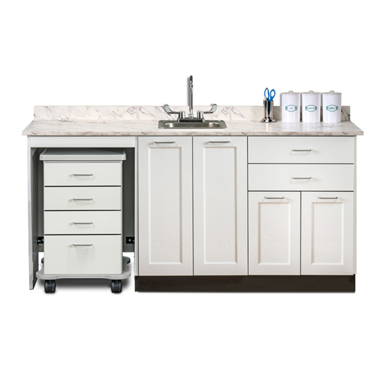 72" Cart-Mate w/cart LEFT & Double door MIDDLE 
